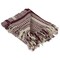 Contemporary Home Living Purple and Beige Striped Rectangular Throw Blanket 50" x 60"